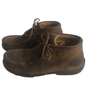 Twisted X Women's Steel Toe Chukka Driving Moc Casual Work Shoes Size 7M
